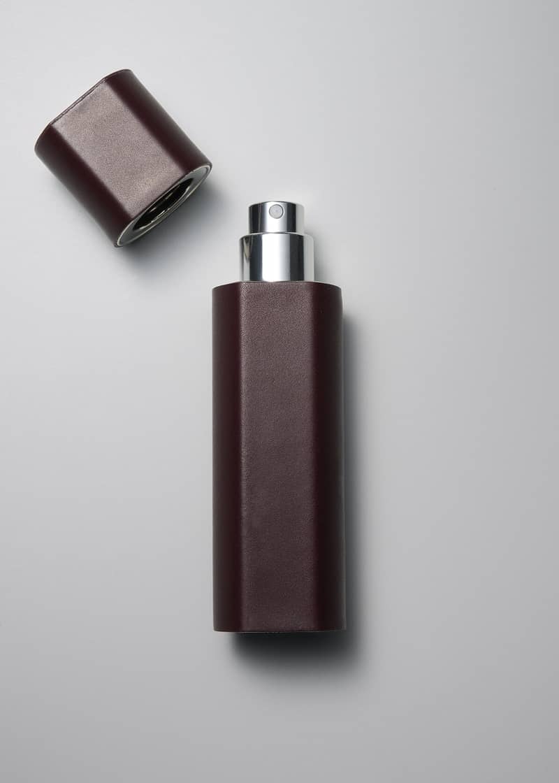 トラベル パフュームケース バーガンディ｜ レザー製