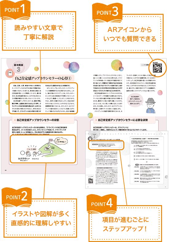 教材セット｜自己肯定感アップカウンセラー資格取得講座｜通信教育講座