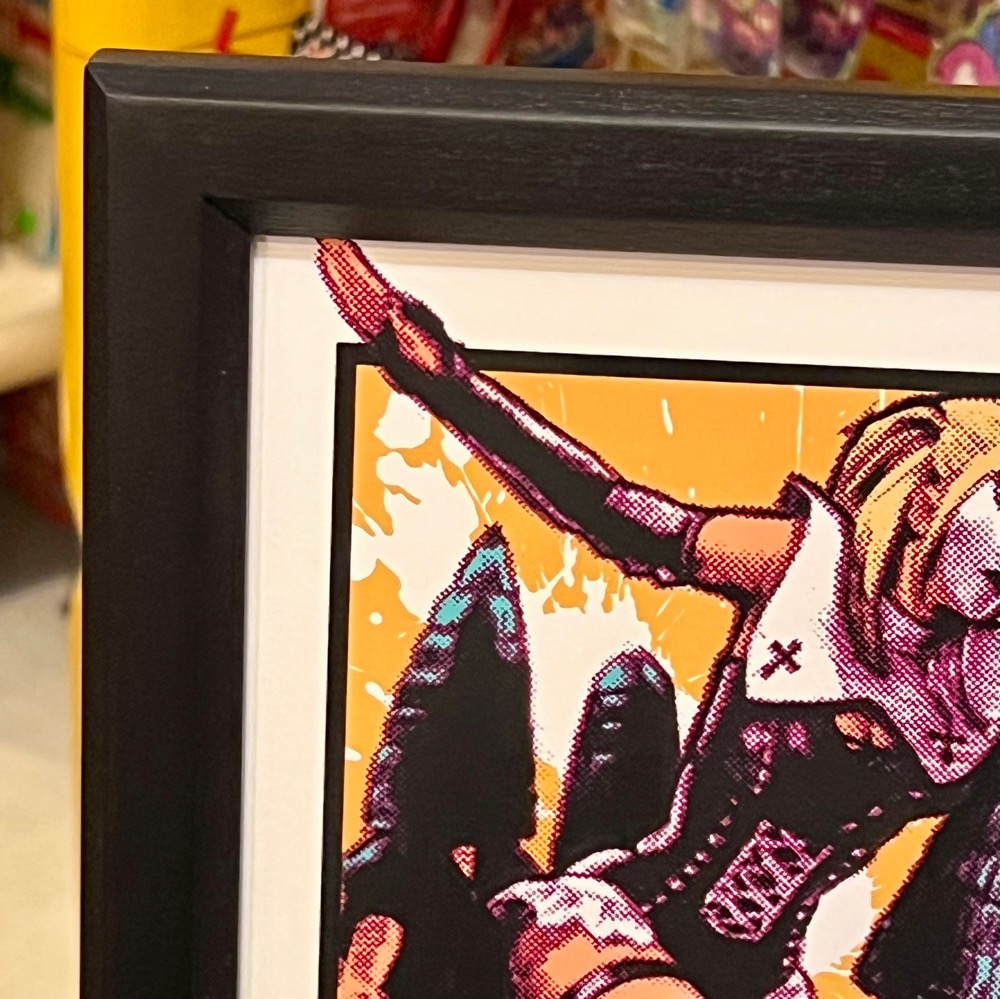 DEADLY KUNG-FU GIRL Silk Screen Print Poster & Frame シルク