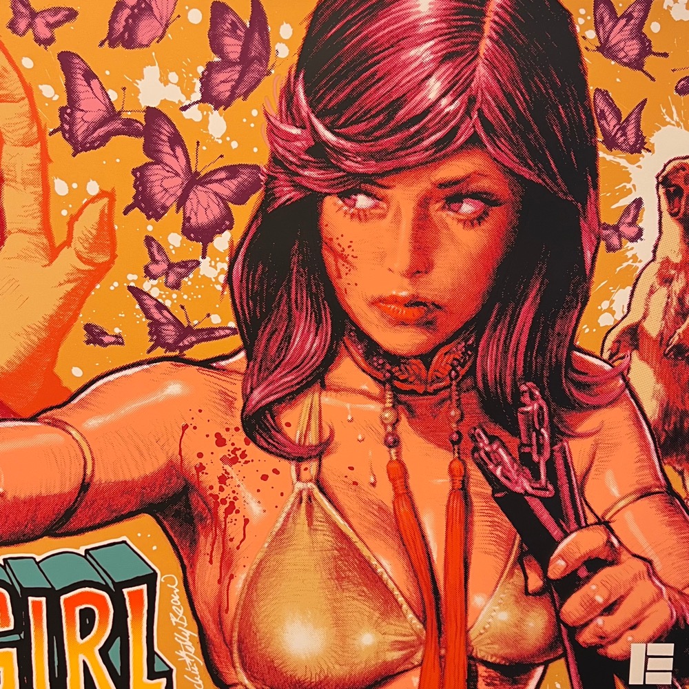 DEADLY KUNG-FU GIRL Silk Screen Print Poster シルクスクリーン