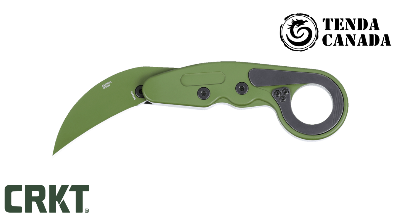 CRKT Provoke Aluminum Morphing Karambit Folding Knife - Green