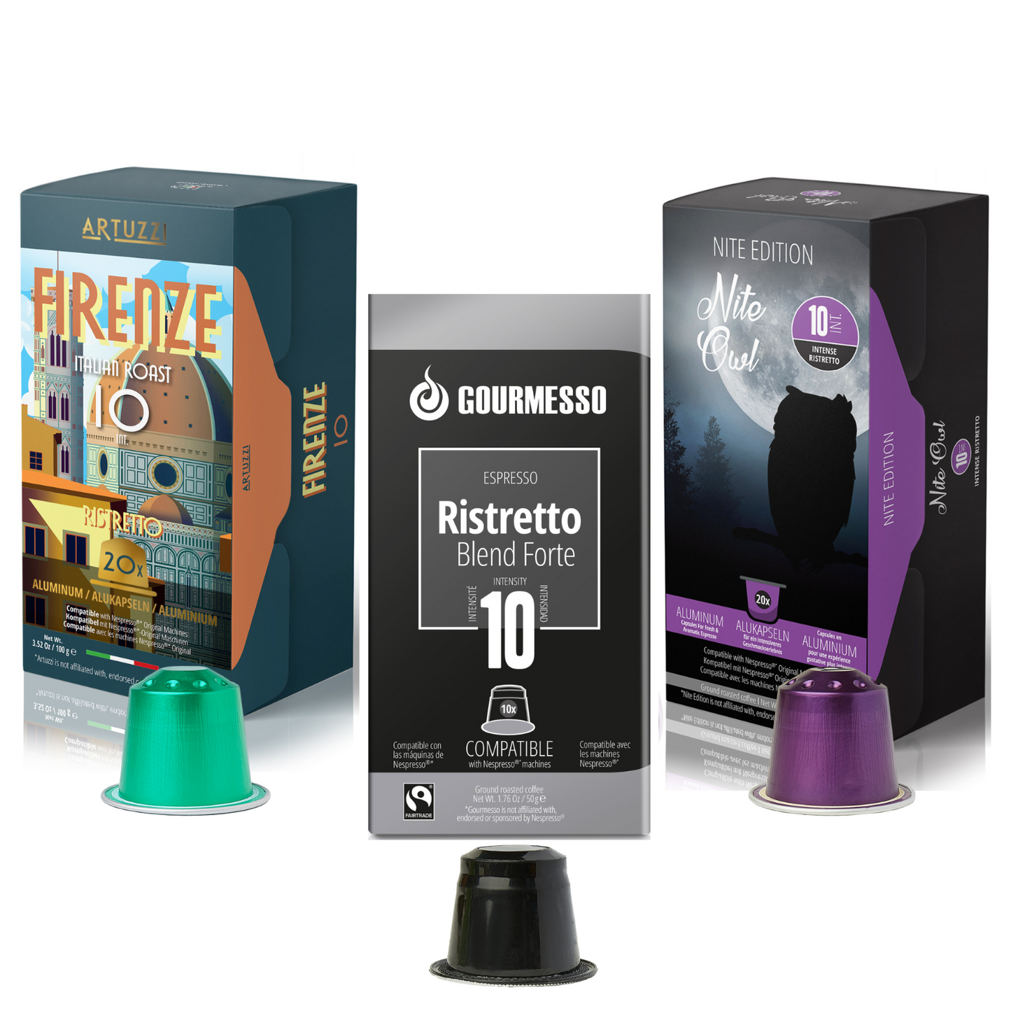 Ristretto Variety Pack for Nespresso Original Machines - 3 Blends