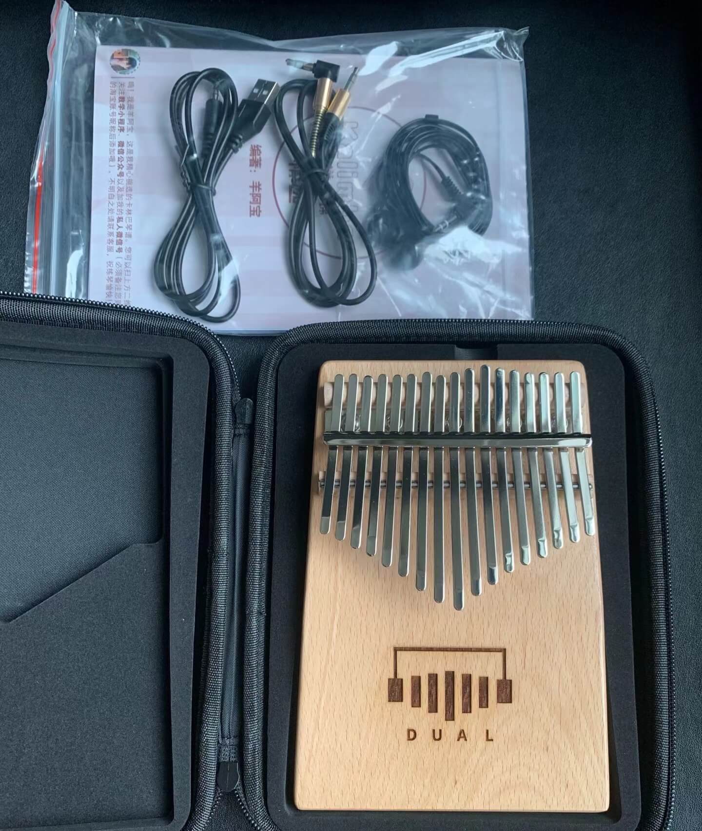 Apple Yang DUAL D1 Kalimba Beech Wood | 17 Keys Flatboard Electric