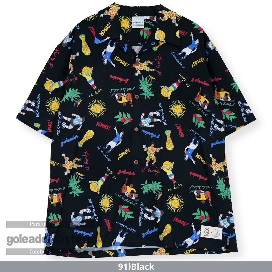 ゴレアドール公式】goleador フットボール レジェンド 柄アロハ シャツ