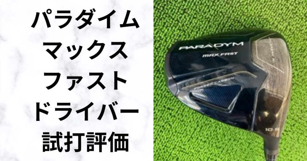 試打レビュー】やさしく飛ばすならパラダイムマックスファスト