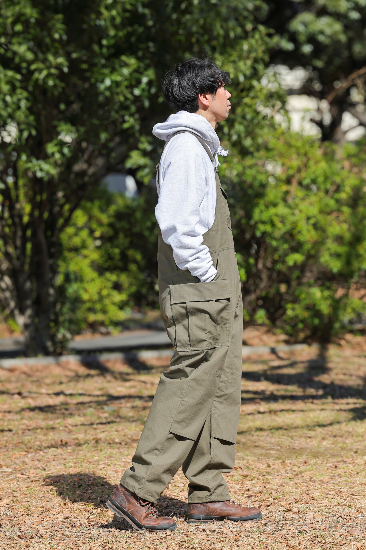 グリップスワニー GSP-104 オーバーオール S オリーブ グリップ