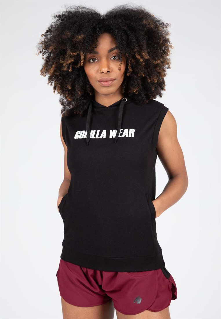 Virginia Sleeveless Hoodie - Black - XS Gorilla Wear