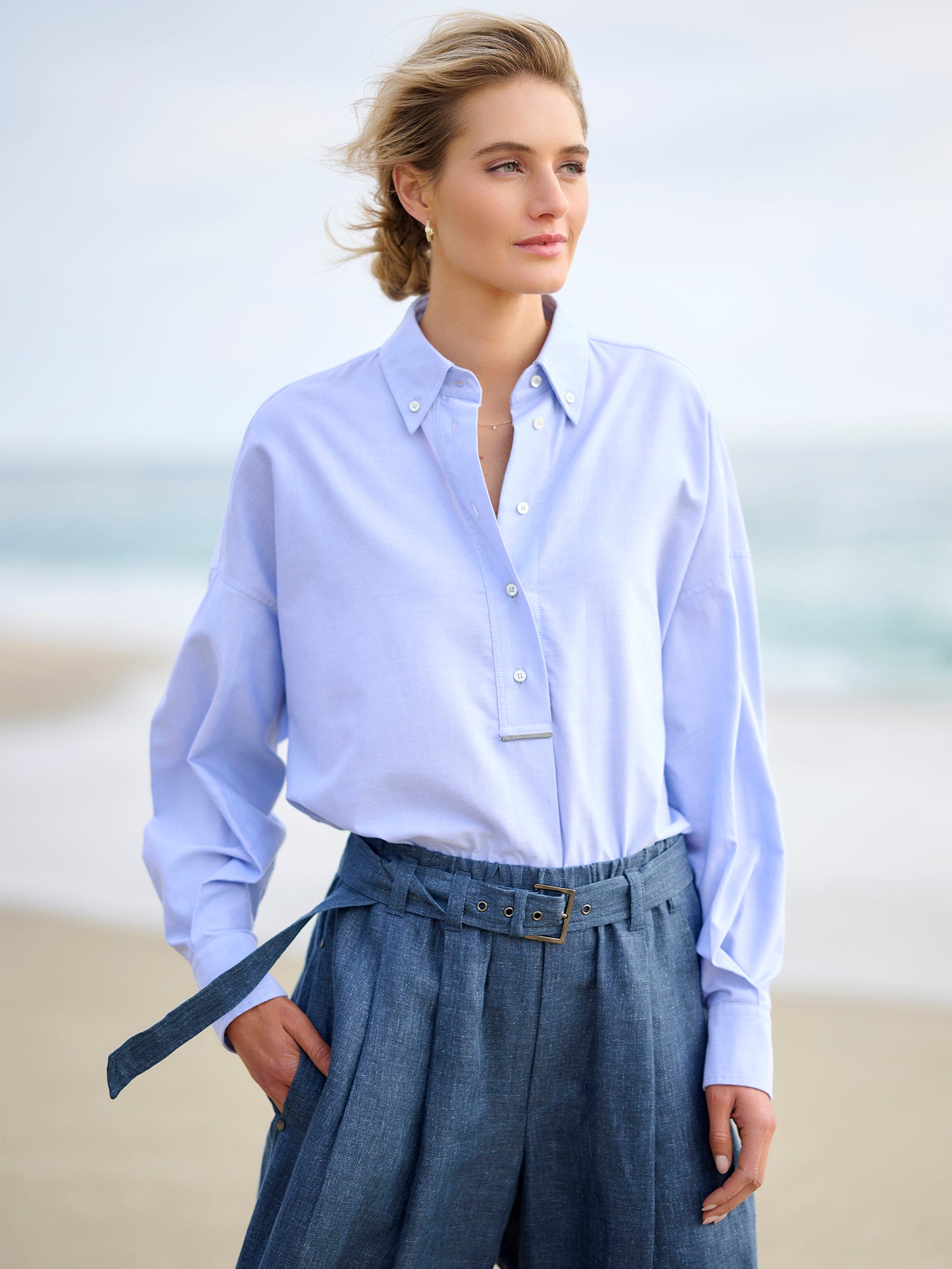 Oversized Linen Silk Stripe Shirt – Gorsuch