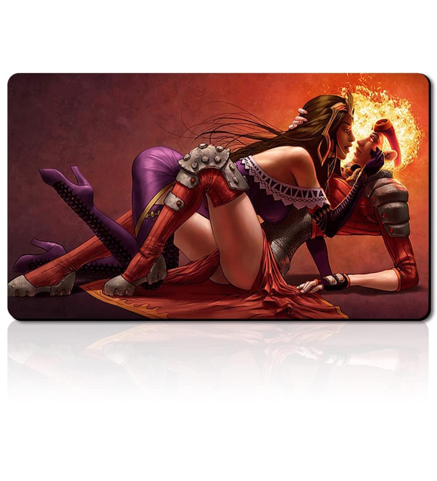 Liliana Vess and Chandra Board Game TCG Playmat | 23.6x13.8 inches