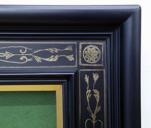 同志舎】油彩額 MJ-3（マットなし）（黒） F15号[油絵・日本画用