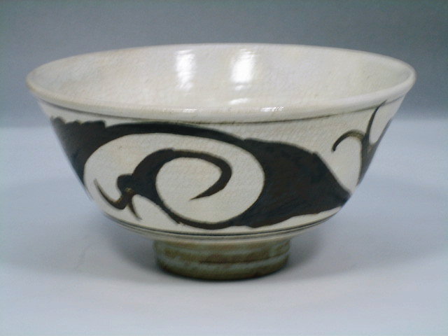 茶道具 韓国陶磁器 絵高麗写茶碗 金允泰作 茶道具・古道具・古美術