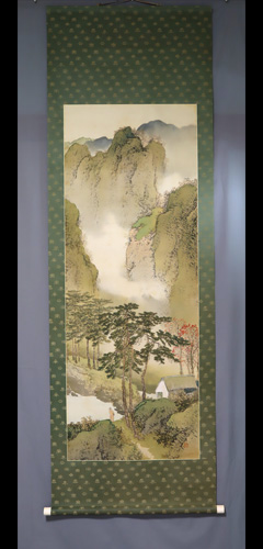 田中 頼璋（たなか らいしょう）「秋景山水図」尺八寸 (島根県