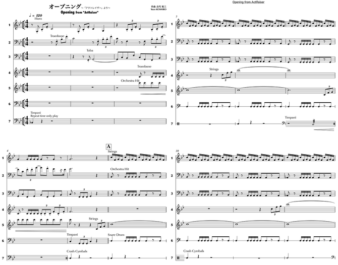 名作『アクトレイザー』の全楽曲を完全楽譜化するKickstarterが開始