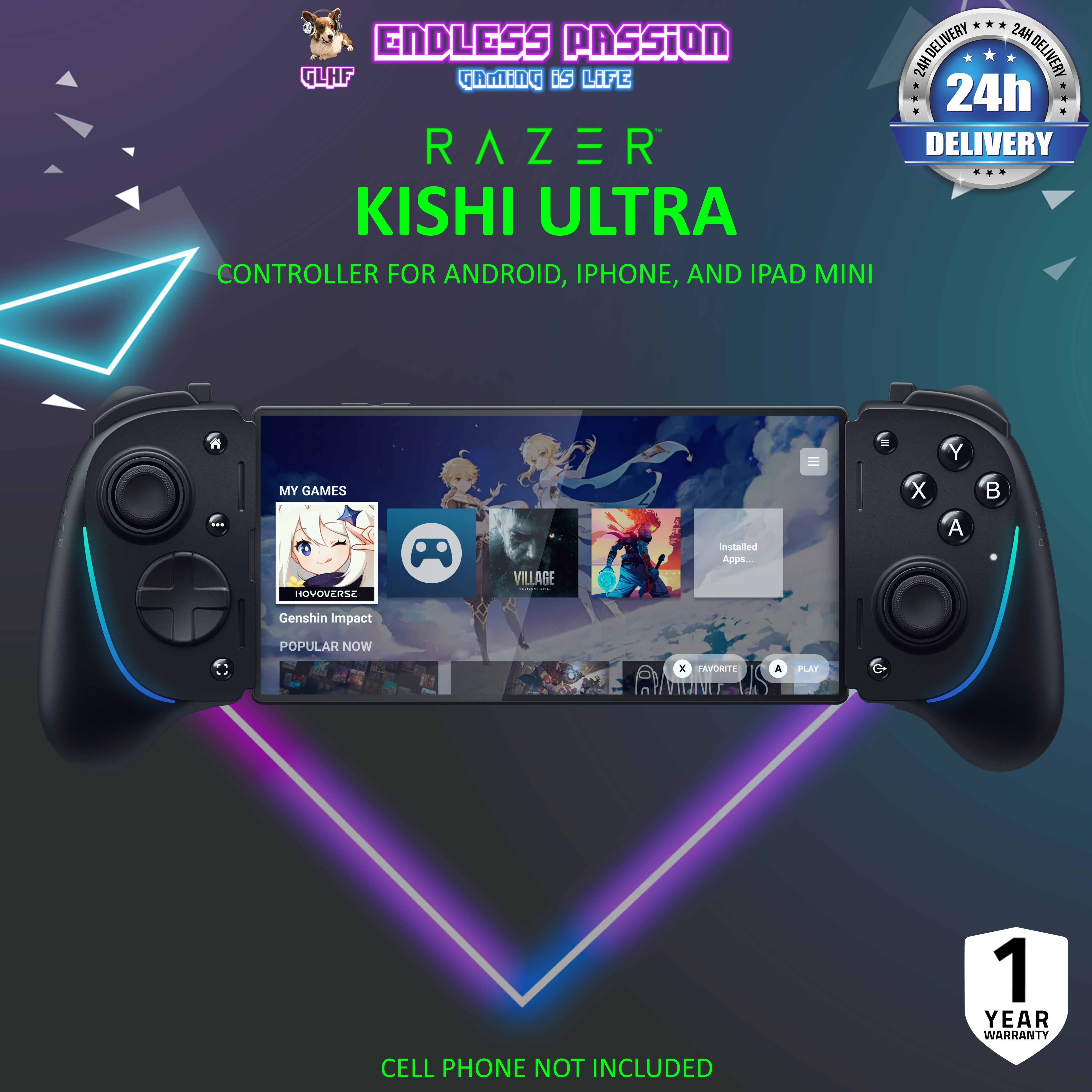 Razer Kishi Ultra - USB C Gaming Controller for Android, iPhone