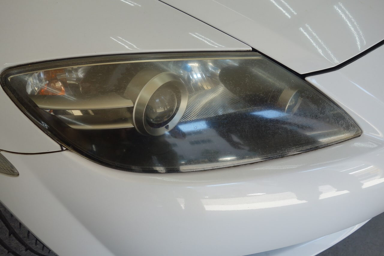 マツダ RX-8 ヘッドライト曇り・劣化修理＆クリア塗装 東京都西東京市
