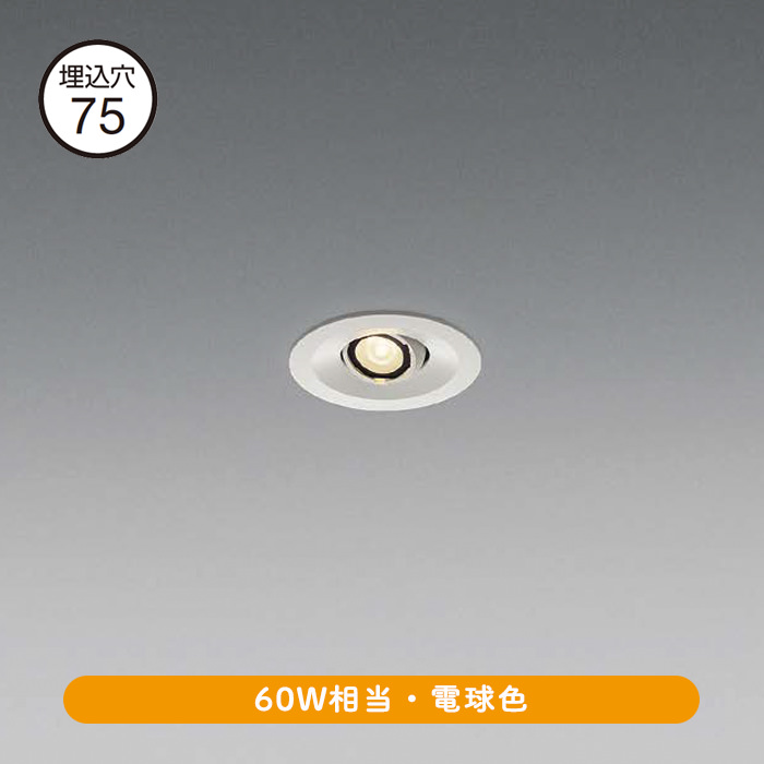 ユニバーサル ダウンライト φ75mm 60W｜ホワイト｜照明のライティング