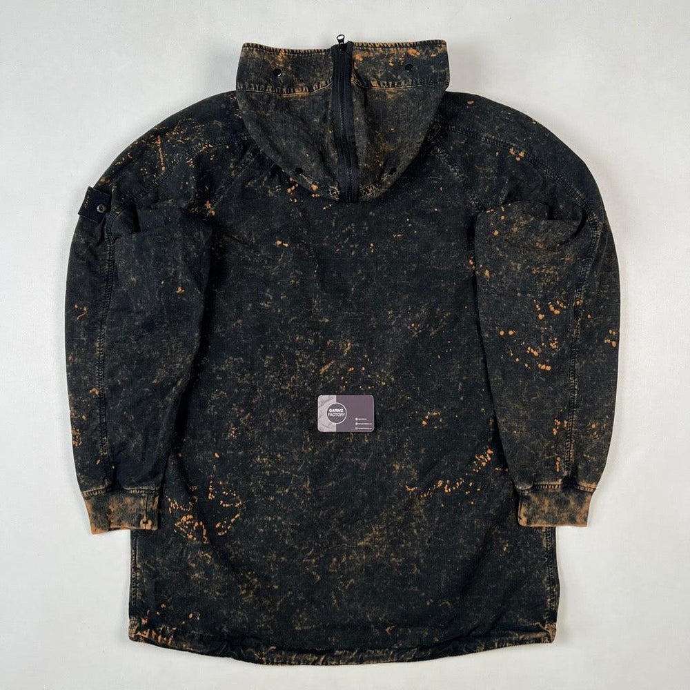 Stone Island Cotton Ripstop Off-Dye OVD Smock Black/Orange – Garmz