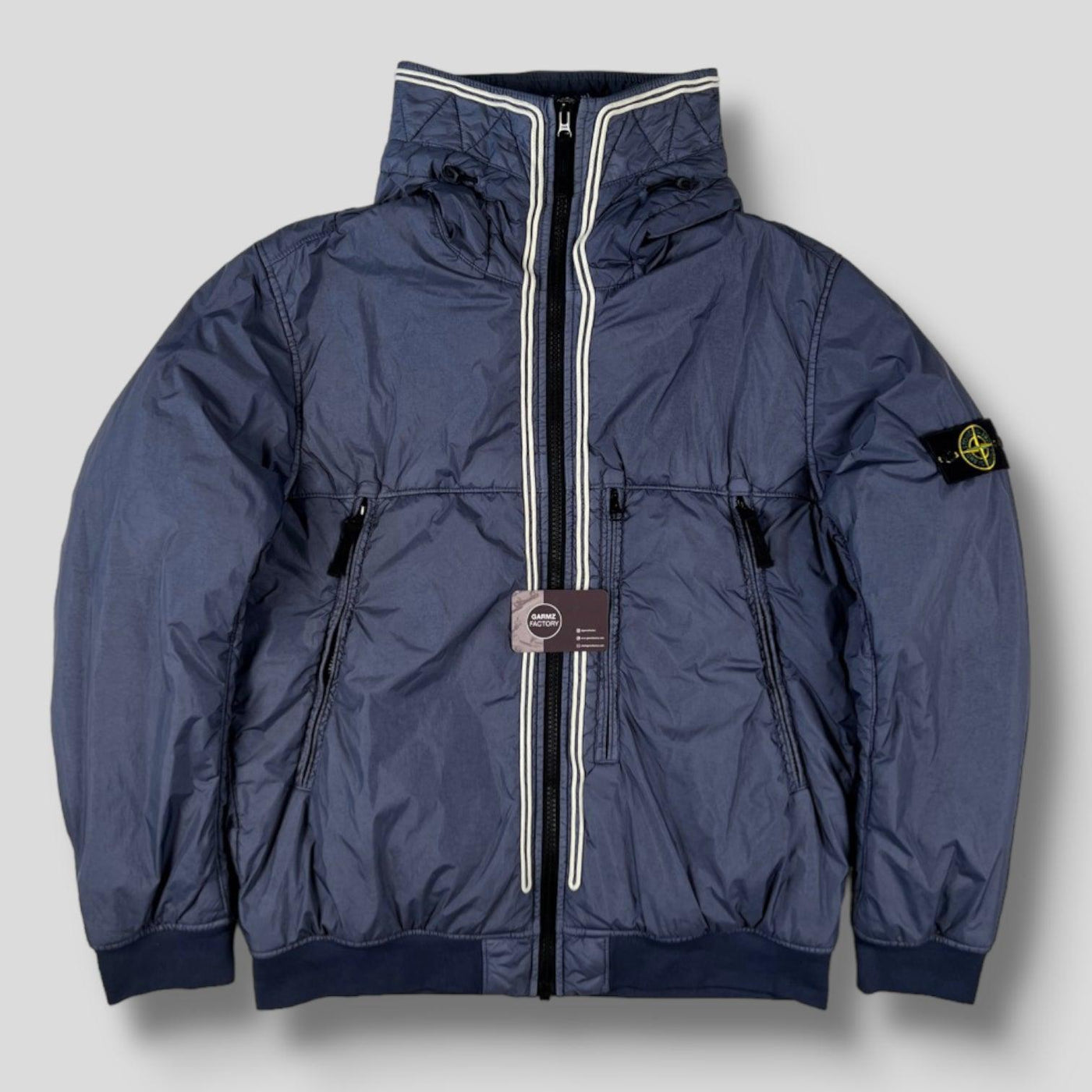 Stone Island Garment Dyed Crinkle Reps NY Jacket Blue – Garmz Factory