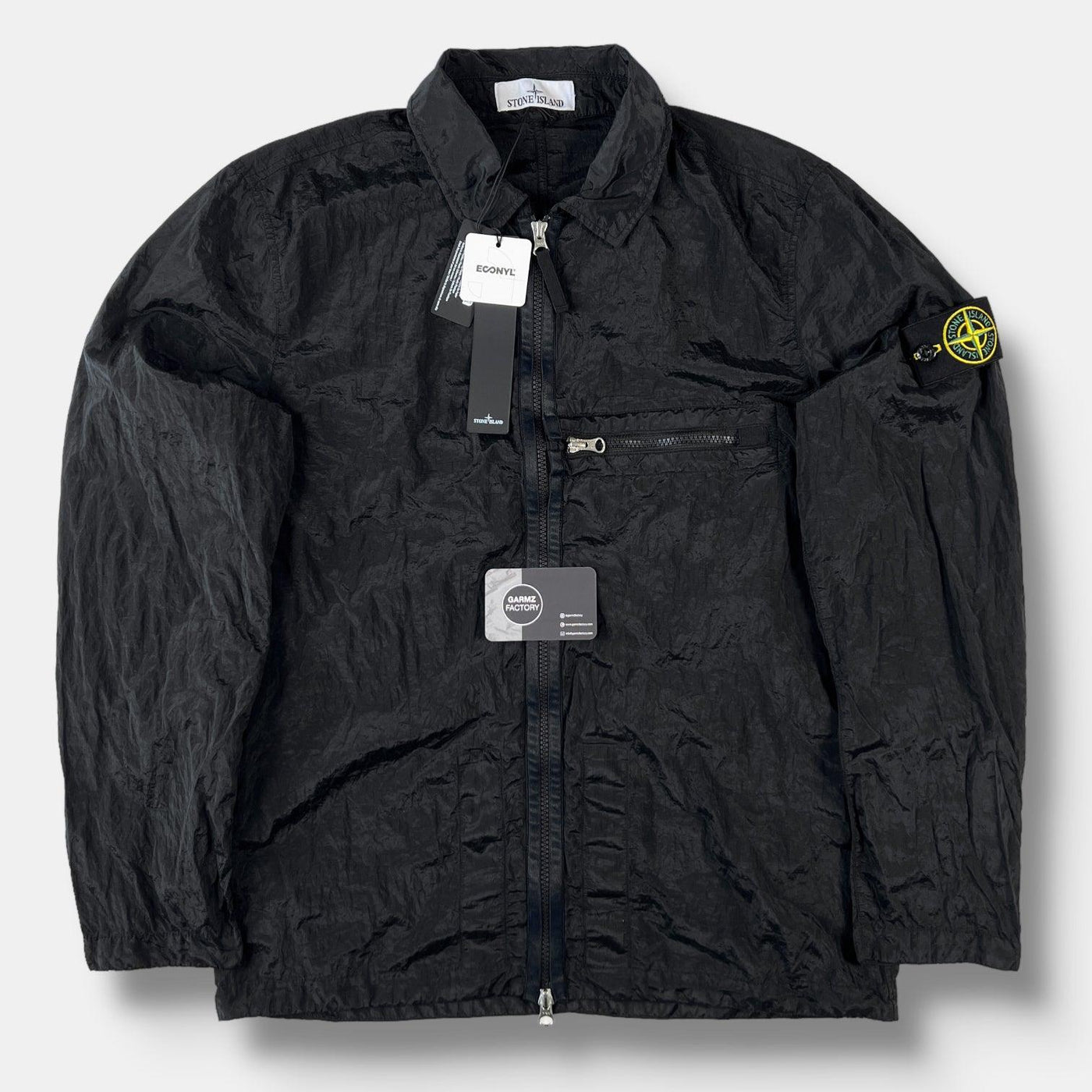 Stone Island Nylon Metal Econyl Overshirt Black – Garmz Factory