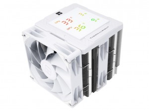 Thermalright、デジタルパネル搭載の白いデュアルファンクーラー