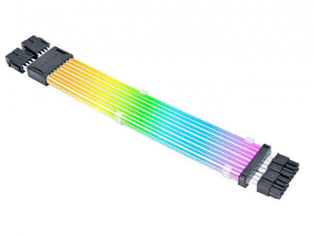 ワイヤレス制御に対応する光る電源ケーブル、Lian Li「Strimer