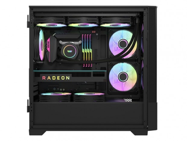 最大11台の冷却ファンを搭載できるミニタワーPCケース、darkFlash