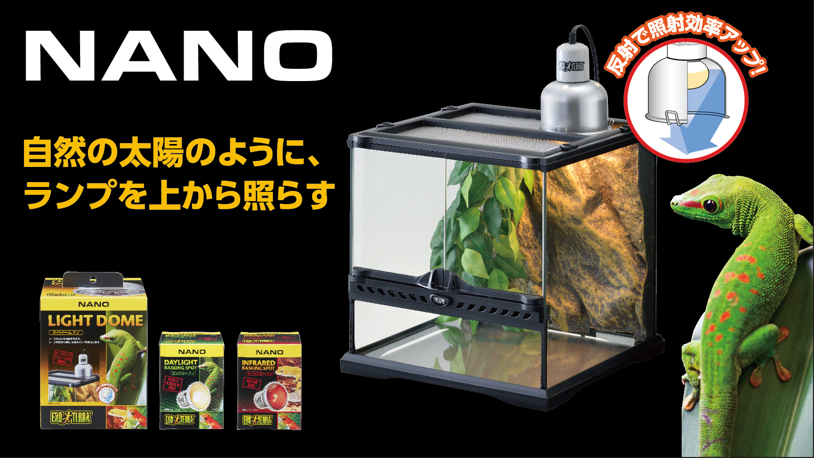 コンパクトケージに最適な照明器具「ナノシリーズ」