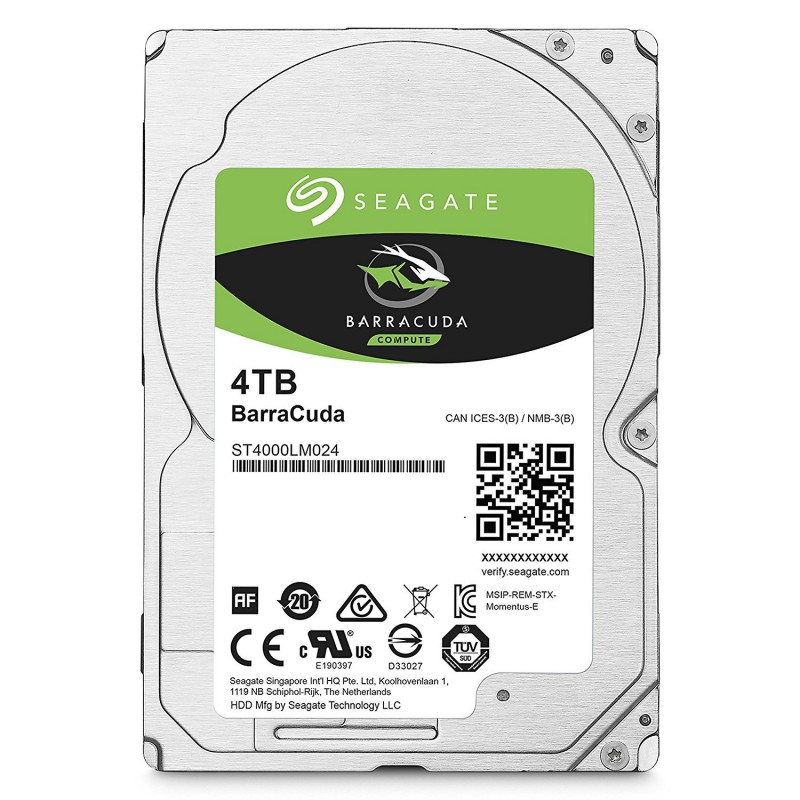Seagate Barracuda 4TB HDD - 2.5-inch SATA / 6Gb/s - GeeWiz