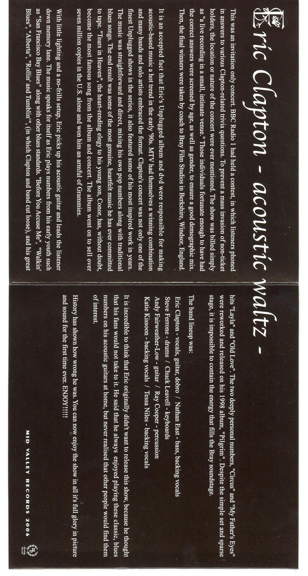 Eric Clapton - Acoustic Waltz - Mid Valley