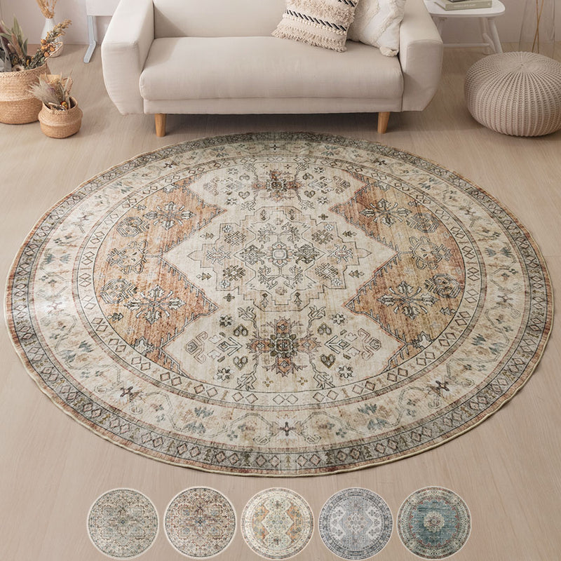 オリエンタル柄ラグ 丸型直径200cm ラグ おしゃれ ぼん家具 CPT000253