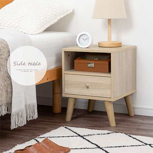 引き出し付きサイドテーブル テーブル サイドテーブル おしゃれ ぼん
