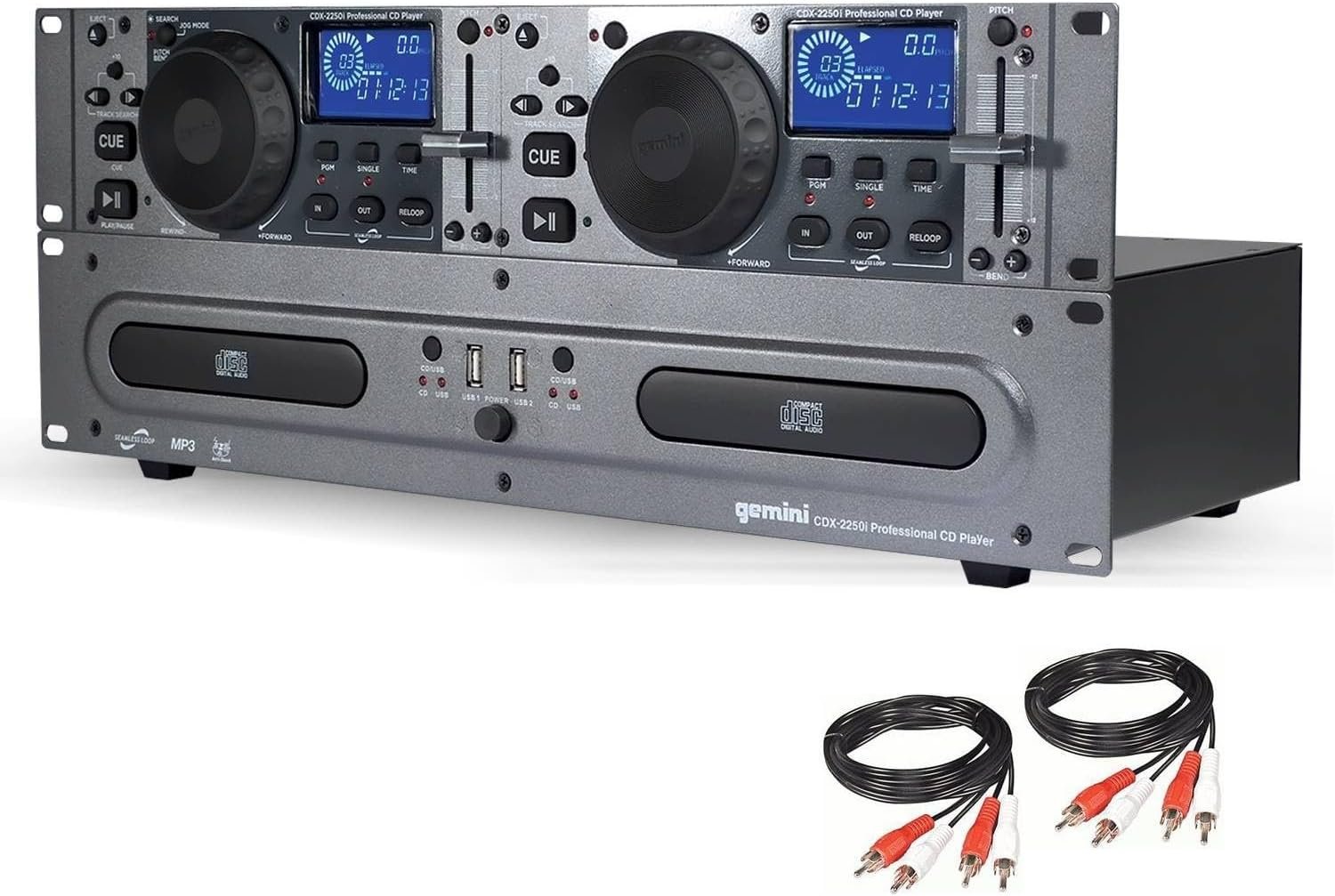 Pro DJ Audio Equipment Mountable Dual CD CD-R Media Players USB Input
