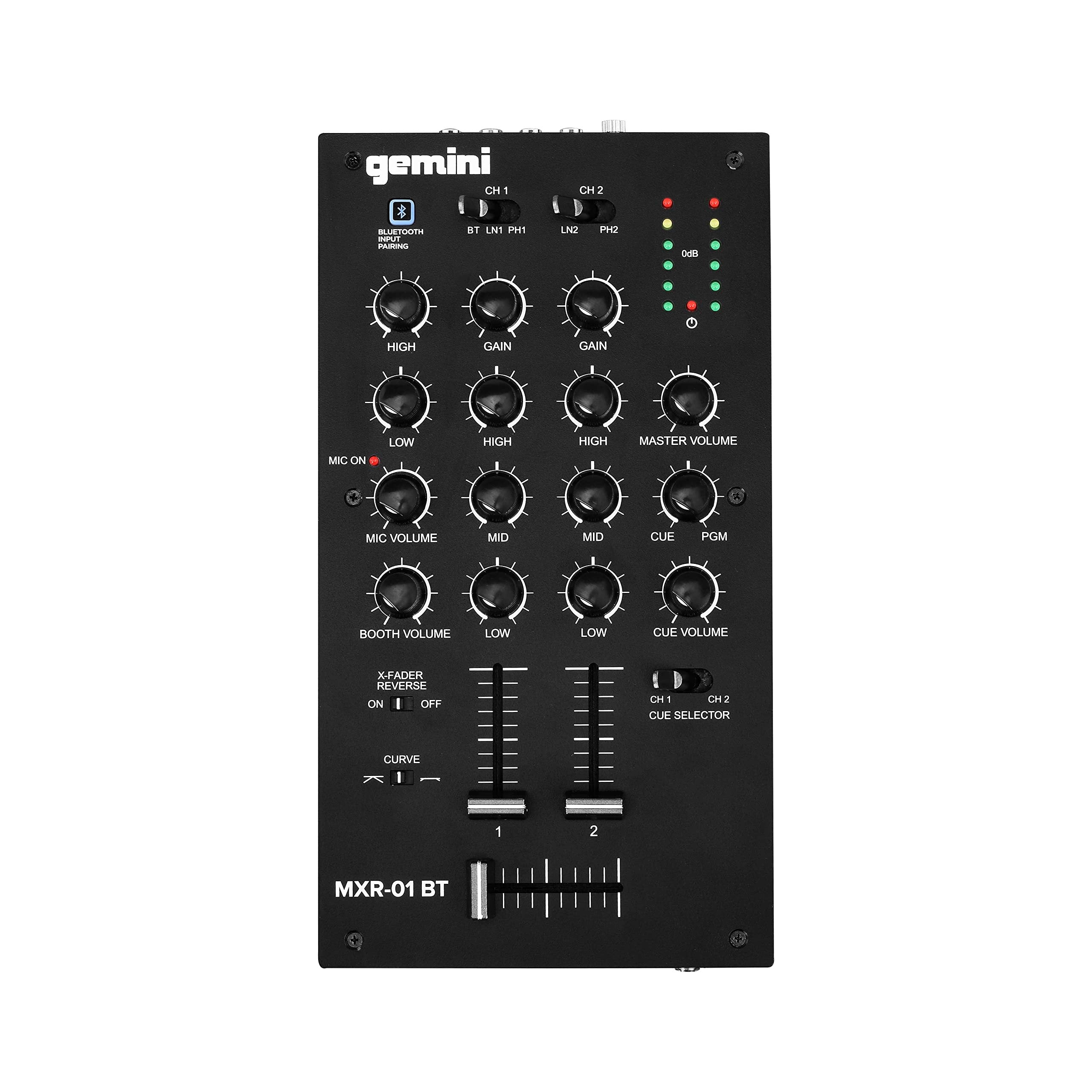Professional DJ Pod Mixers Audio Equipment 2 Channels Bluetooth Inputs