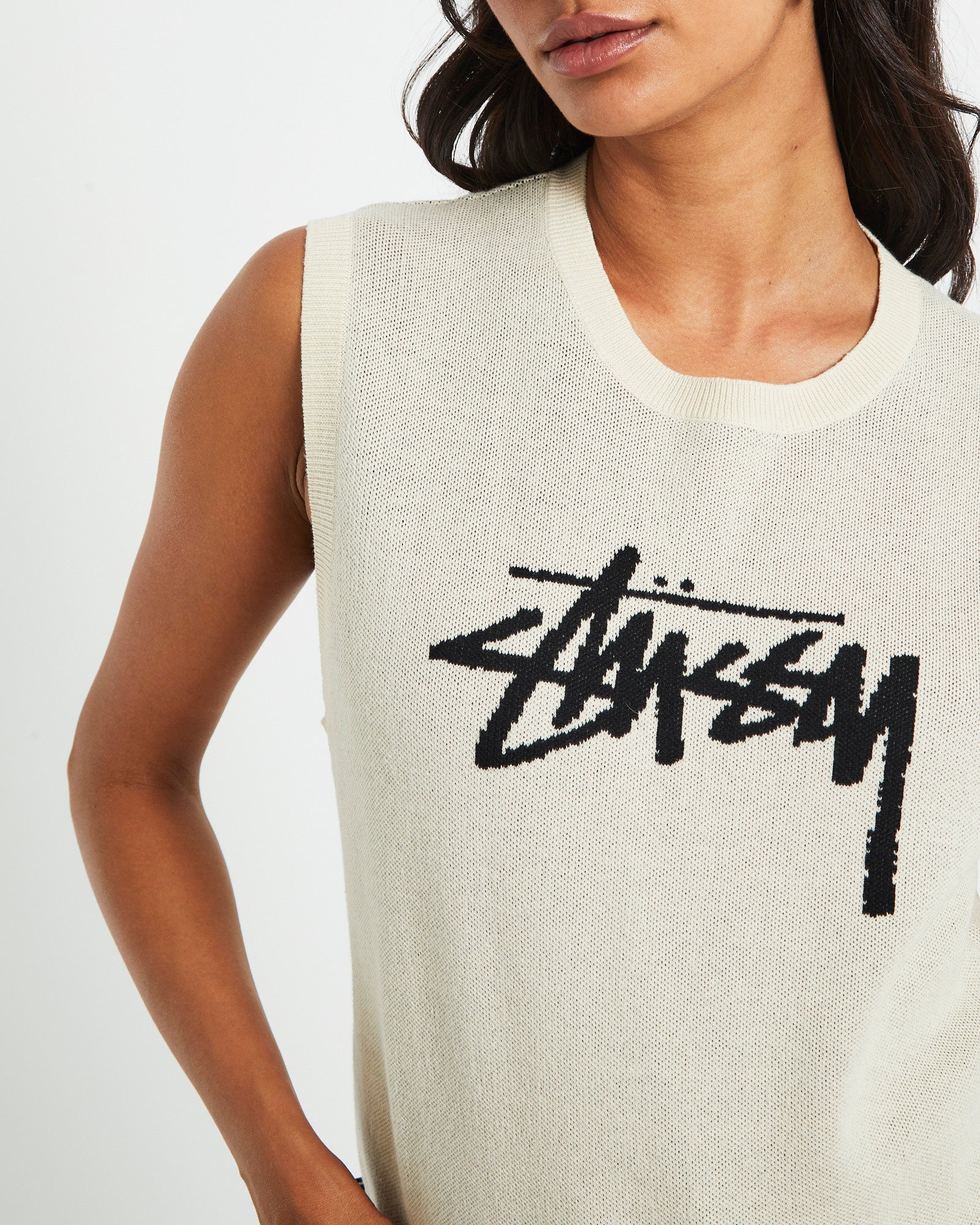 Stussy Knit Oversized Vest in Cream – General Pants Co.