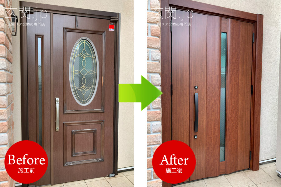 リクシル リシェント3【G12型】 の玄関ドア交換、リフォーム施工例