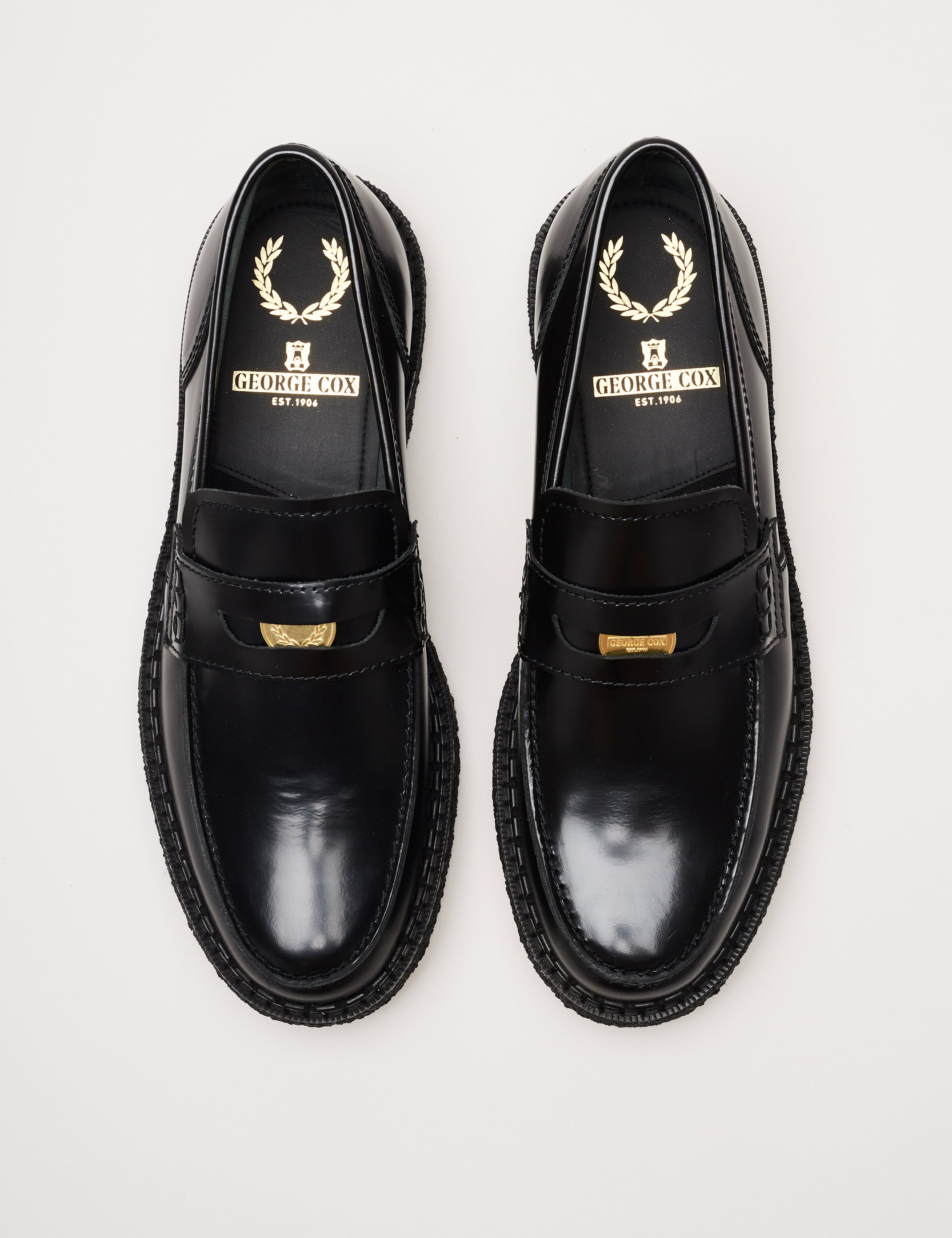 Fred Perry Penny Loafer Black – George Cox
