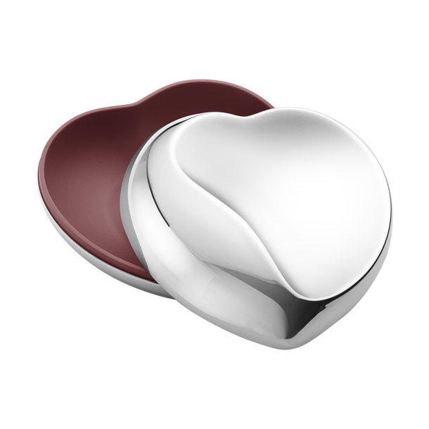 ハート（HEART）ボックス（L）、ポリッシュ仕上げのステンレススティール製