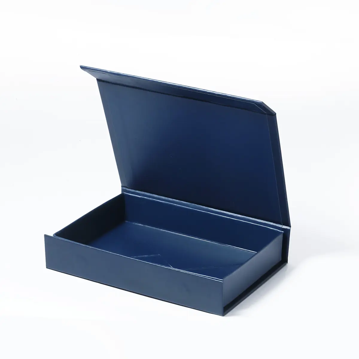 小型 薄型 ネイビーブルー マグネット式ギフトボックス - Geotobox