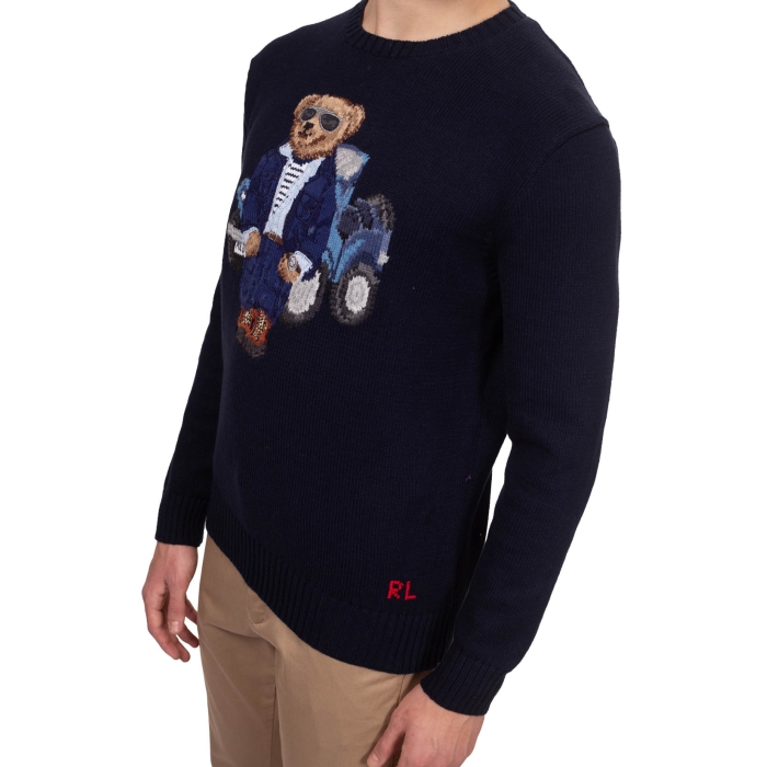 POLO RALPH LAUREN - Men's Polo Bear pullover - navy - 710934022001