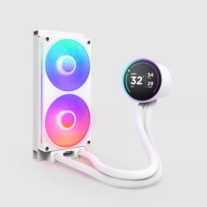 NZXT Kraken Elite RGB 240 AIO Liquid Cooler - White | GigaParts.com