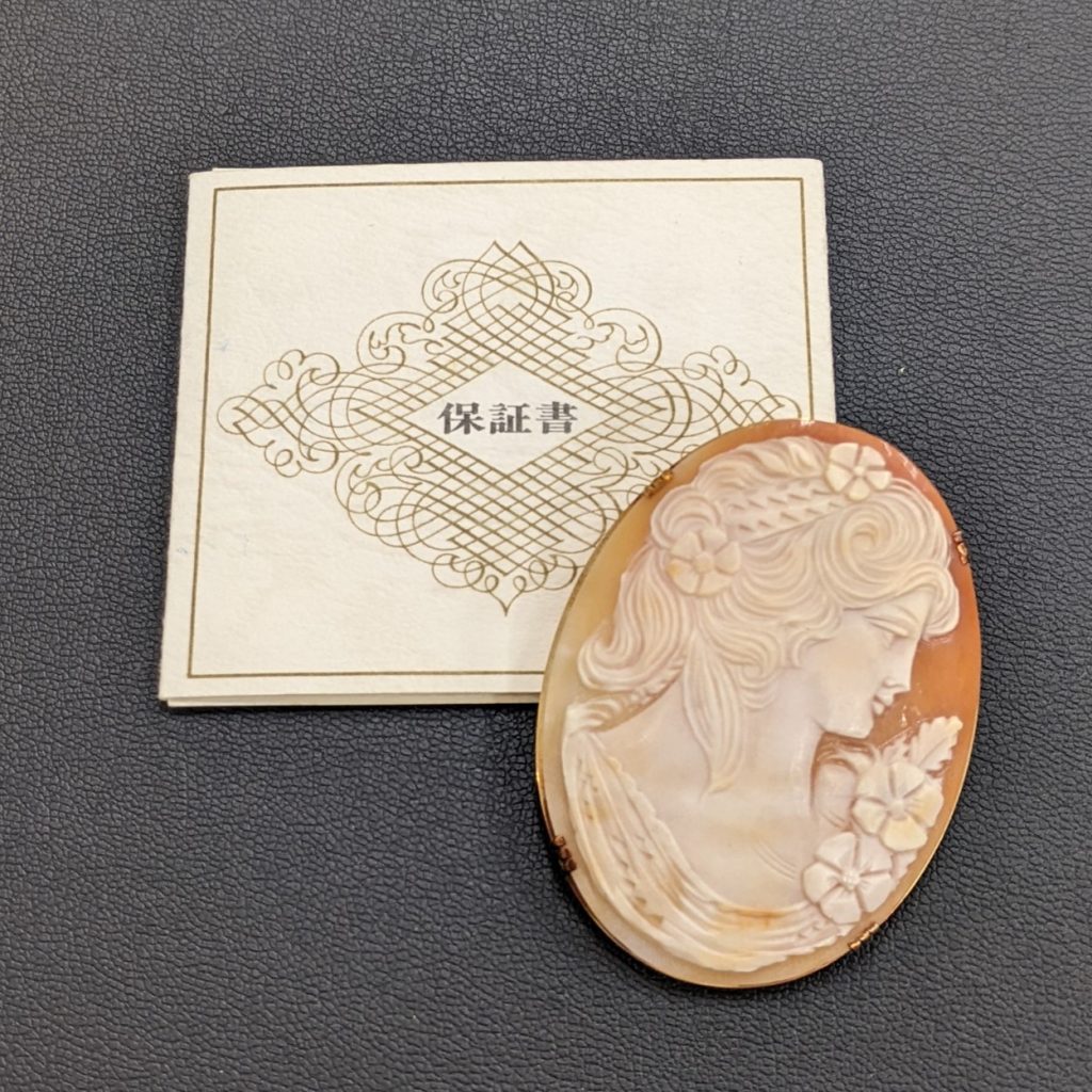 K18(18金)カメオブローチお買取り致しました。 | 銀座屋