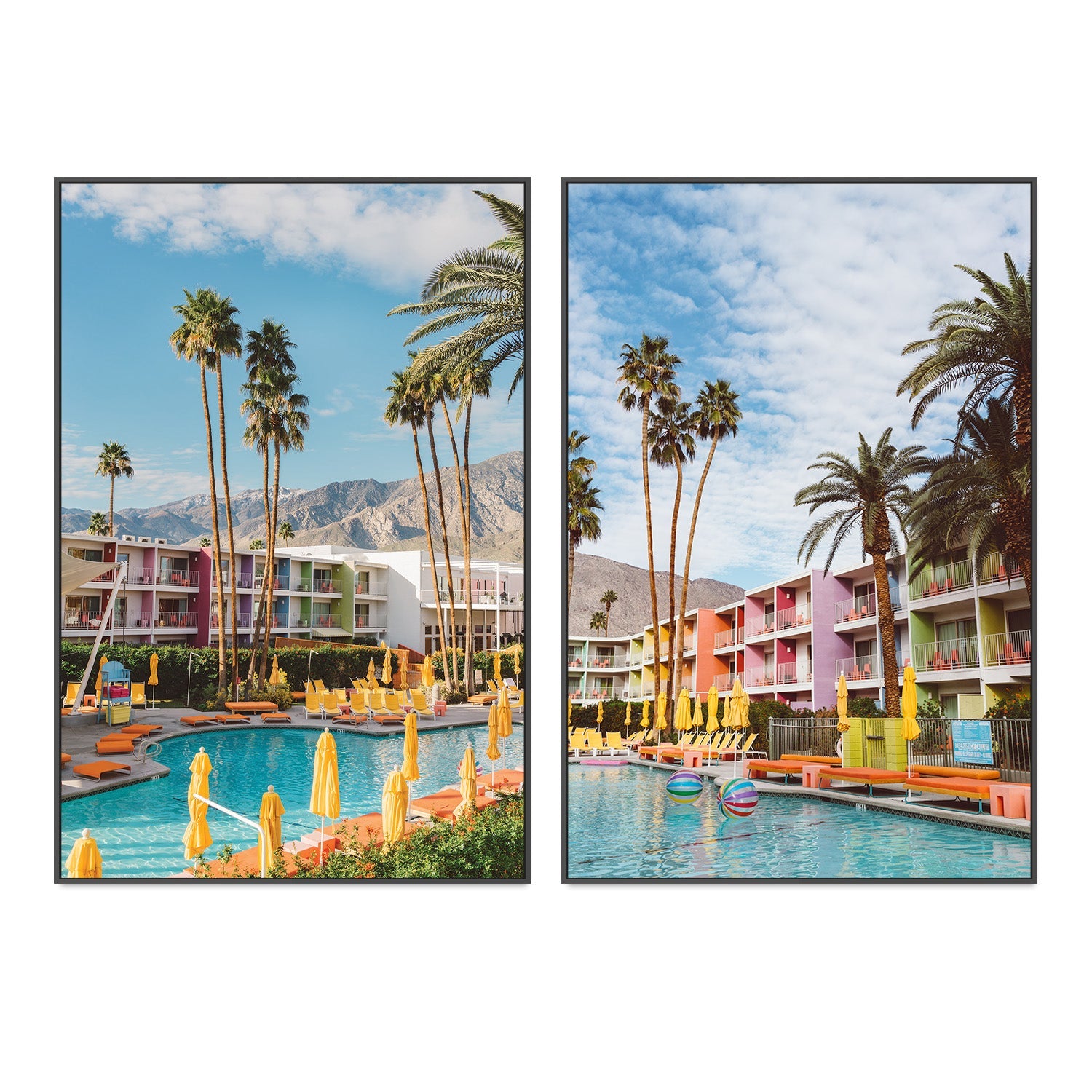 Palm Springs Saguaro & Palm Springs Pool Day VII, Set Of 2 , By