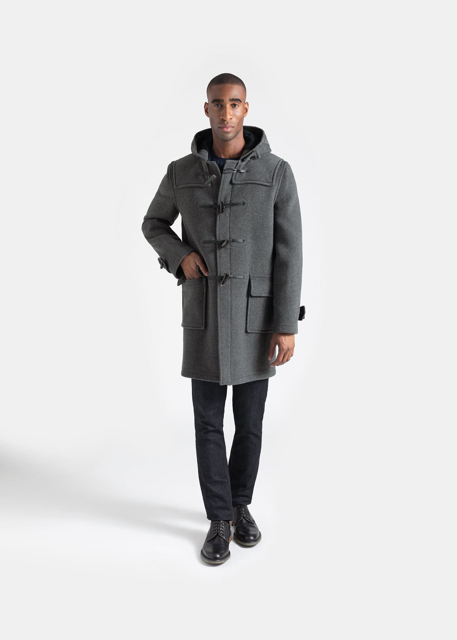 Men's Morris Duffle Coat Grey Black Watch | Gloverall