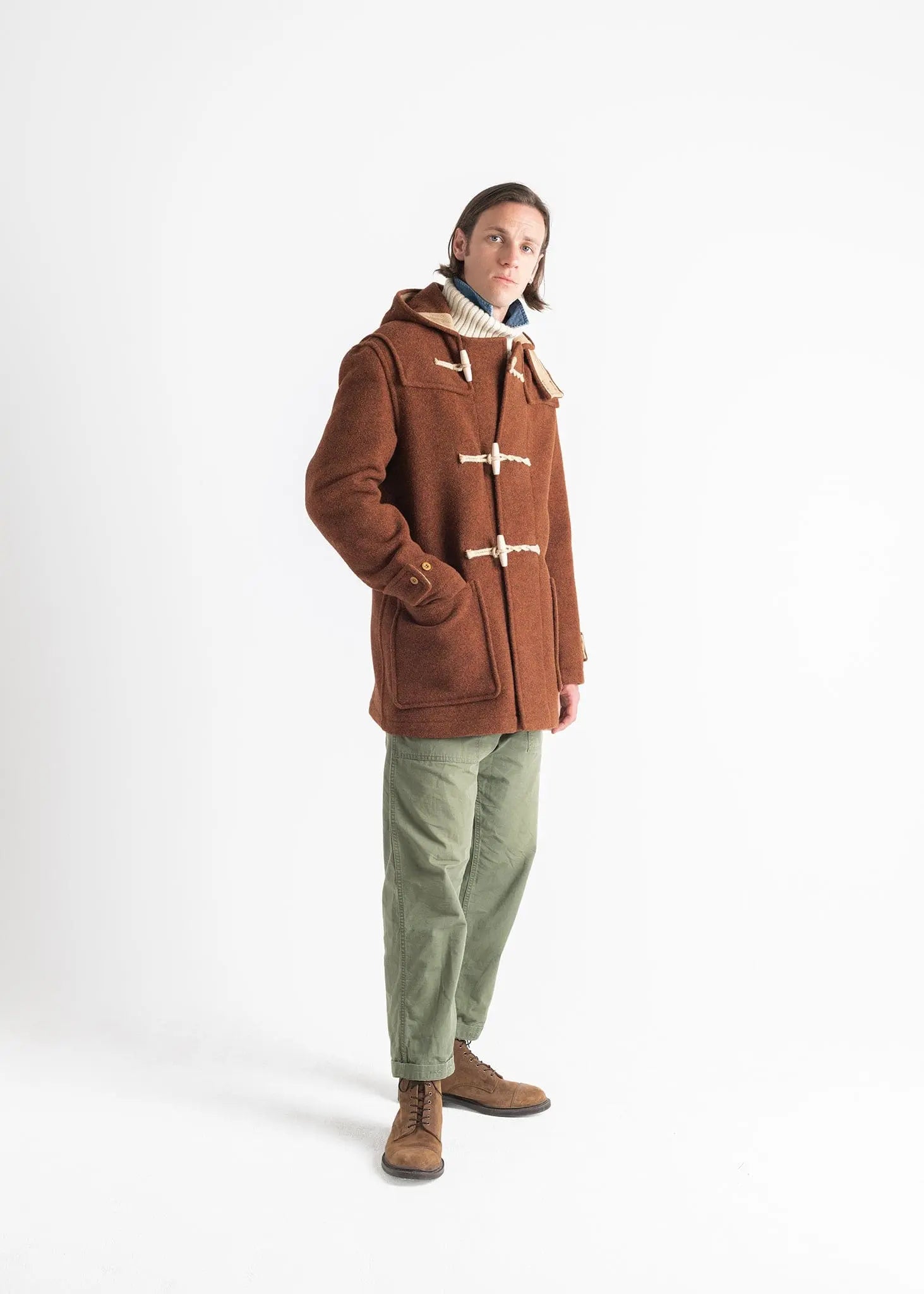 Men's Mid-Length Monty Duffle Coat Rust | Gloverall