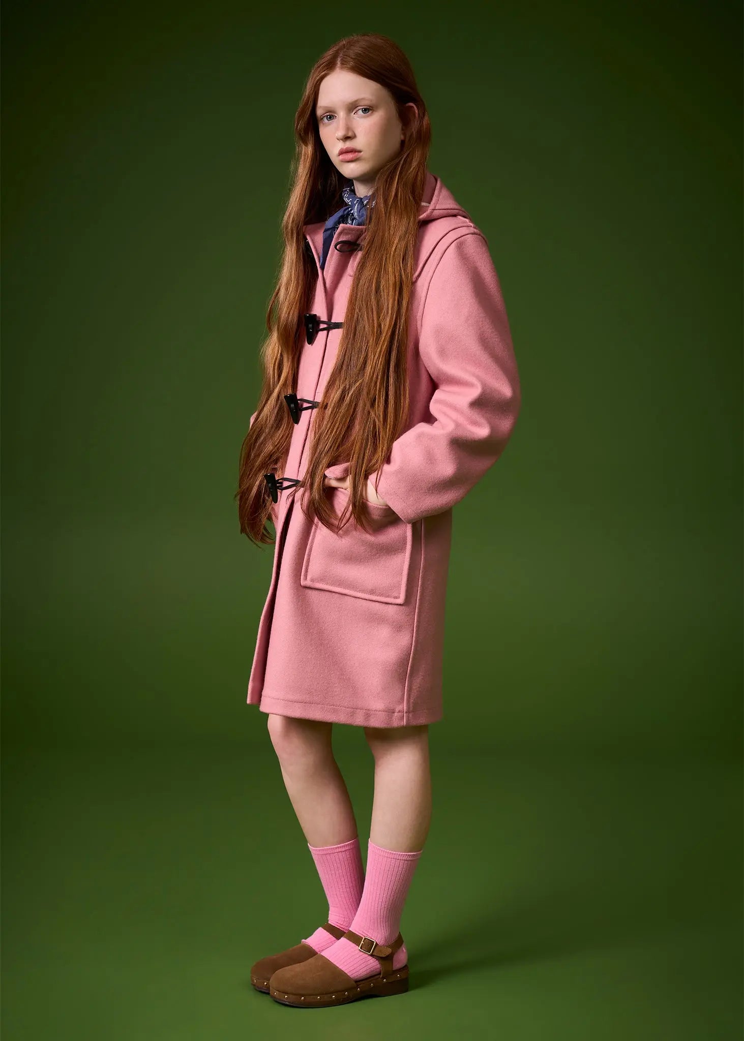 Children's Melton Wool Duffle Coat Pastel Pink | Gloverall