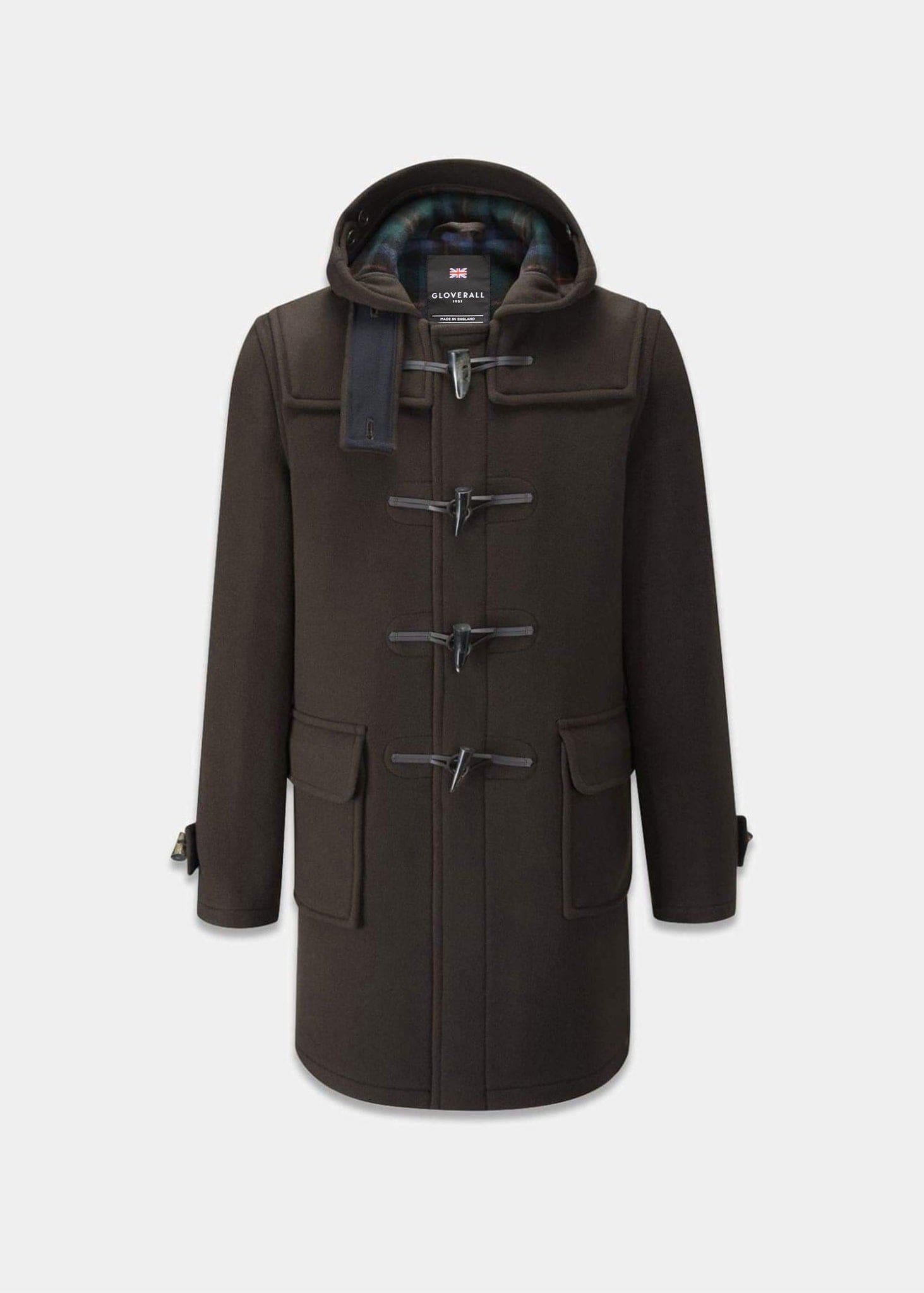 Men's Morris Duffle Coat Brown Tartan | Gloverall