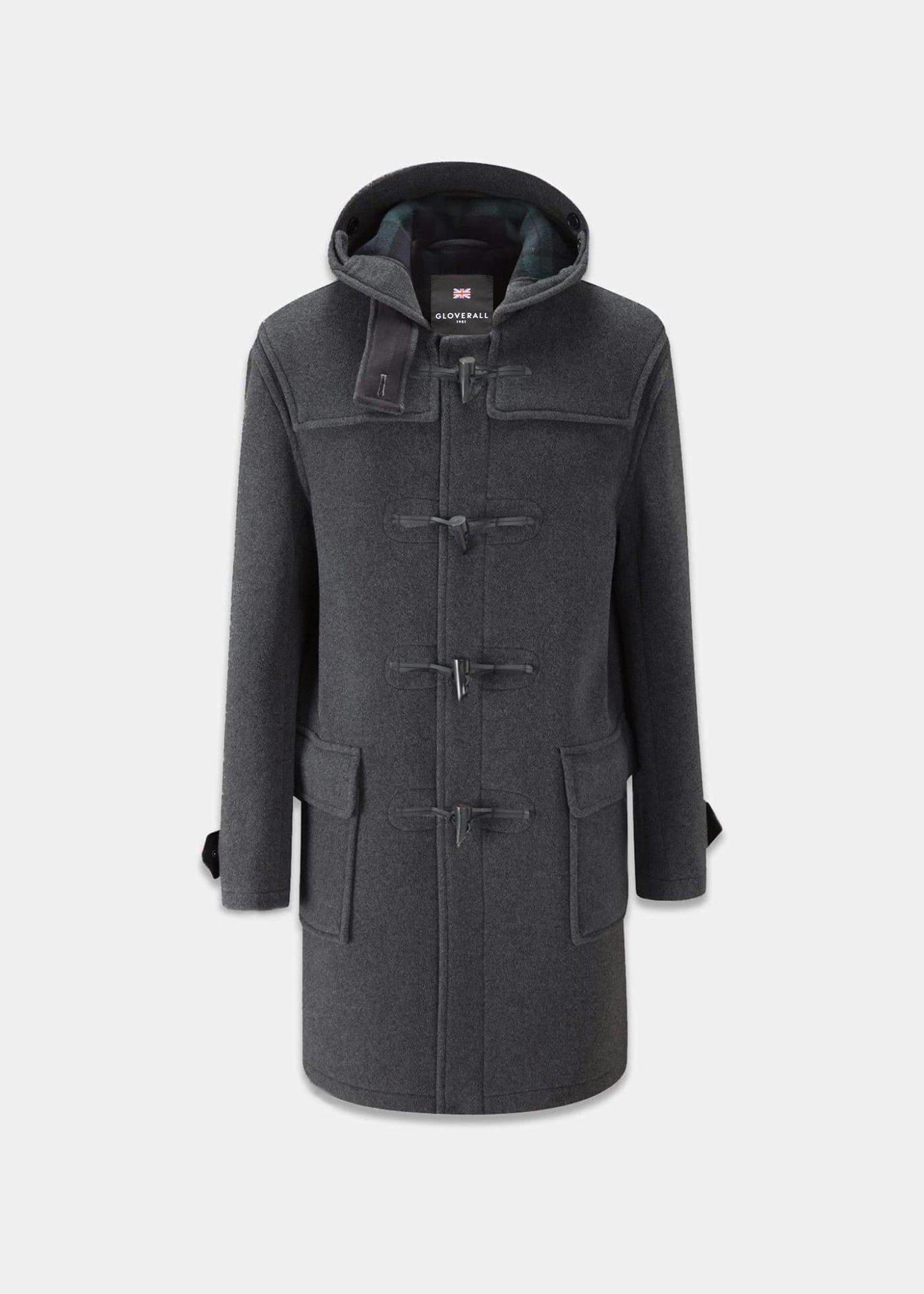 Men's Morris Duffle Coat Grey Black Watch | Gloverall