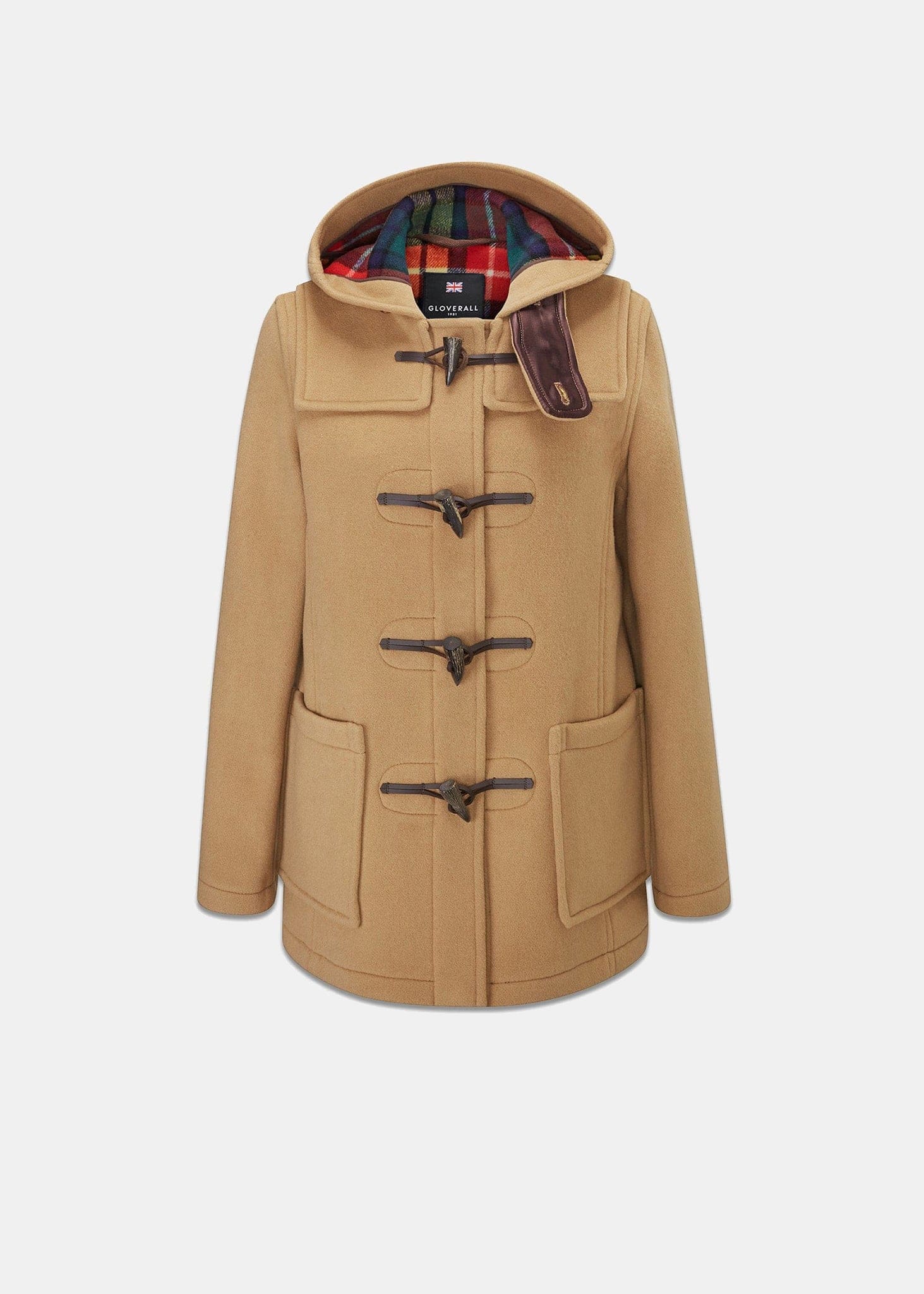 Women's Short Slim Fit Freda Duffle Coat Camel Buchanan | Gloverall