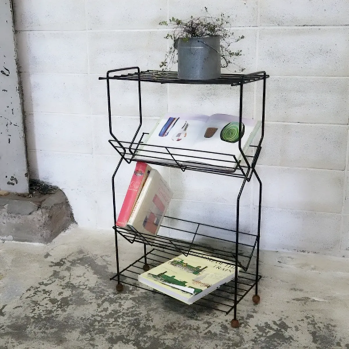 50's アイアンワイヤー レコードラック ｜ glow ANTIQUES