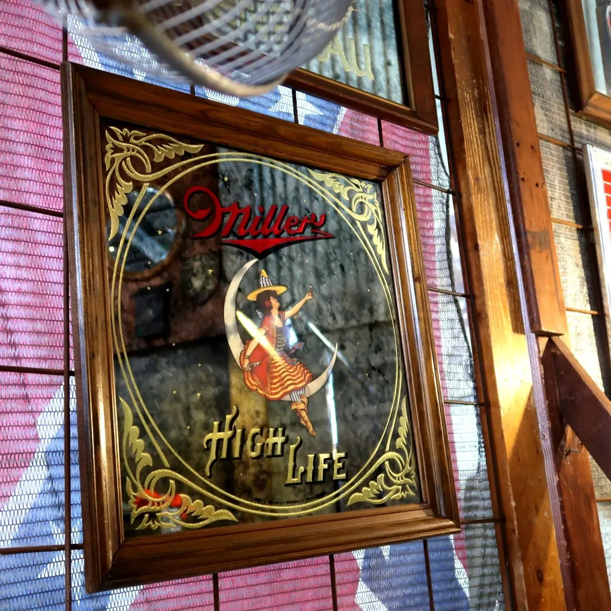 Miller HIGH LIFE ビンテージ パブミラー ｜ glow ANTIQUES